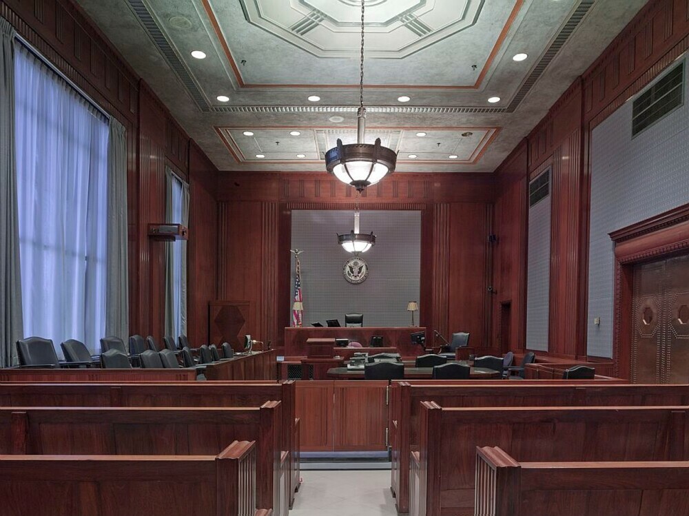 Image showing a courtroom without  court officials